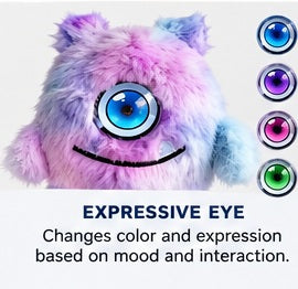 Expressive LED eye, changes color and expression