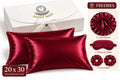 Happy Nest gift box with freebies: satin bonnet, sleep eye mask, 2 scrunchies