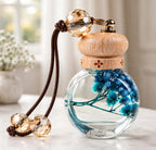 Perfume bottle on a vanity in soft morning light